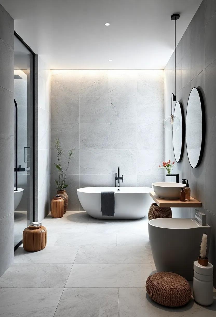 Exploring the Impact of Lighting on Monochrome Bathroom Serenity and Style