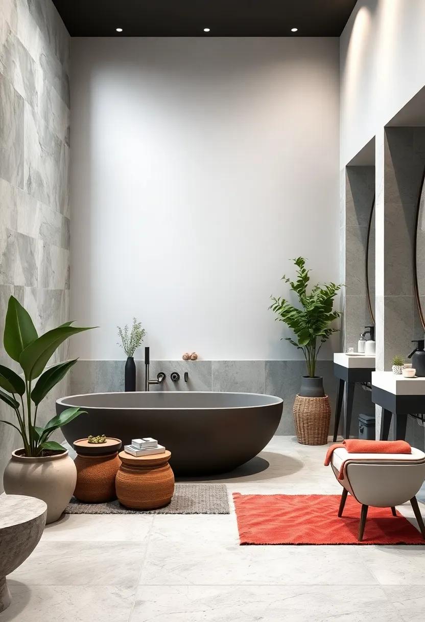 Finding Balance: Incorporating Greenery into Monochrome Bathroom Designs