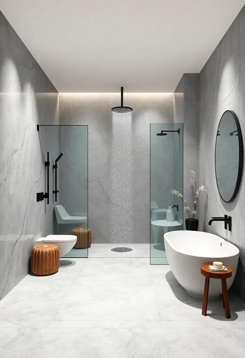 Zen Shower Experiences: Designing an Invigorating Monochrome Rainfall Oasis