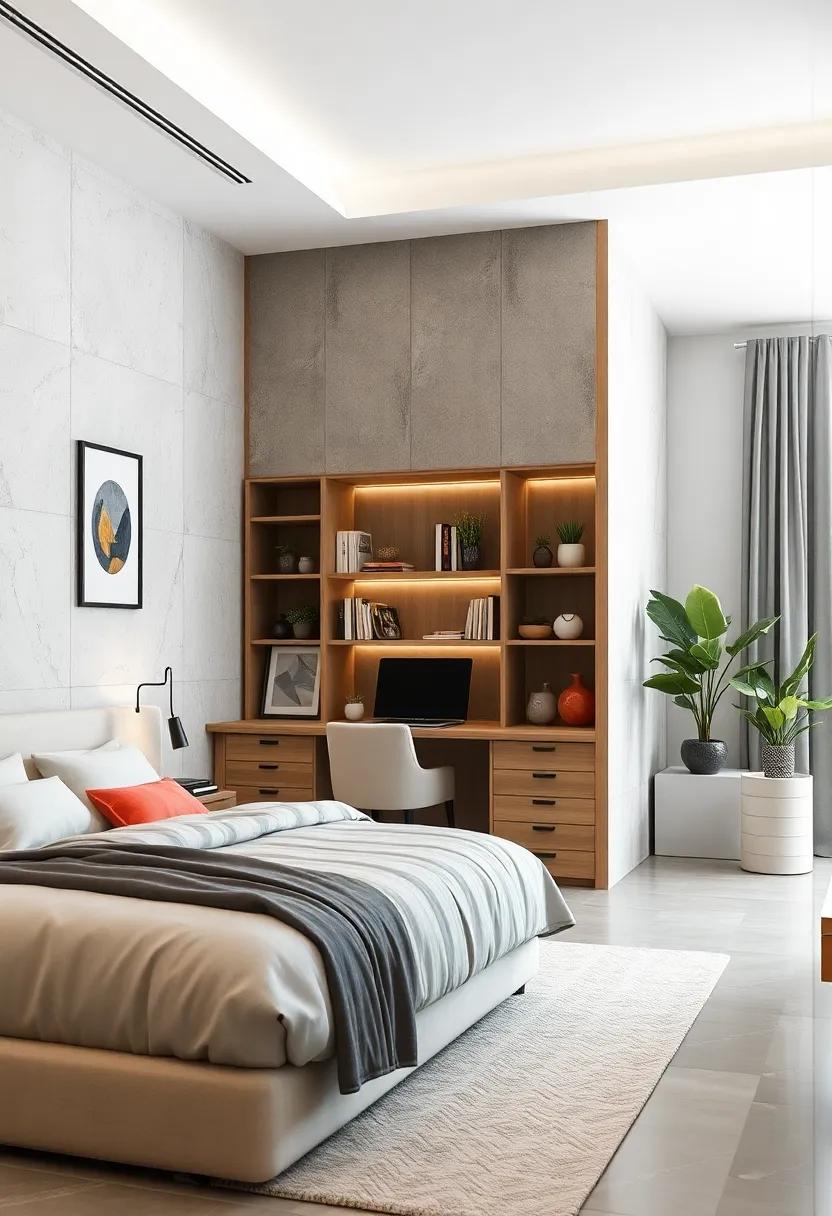 Desk with Vertical Storage: An innovative desk design that incorporates vertical shelves for office supplies and personal items,keeping clutter at bay