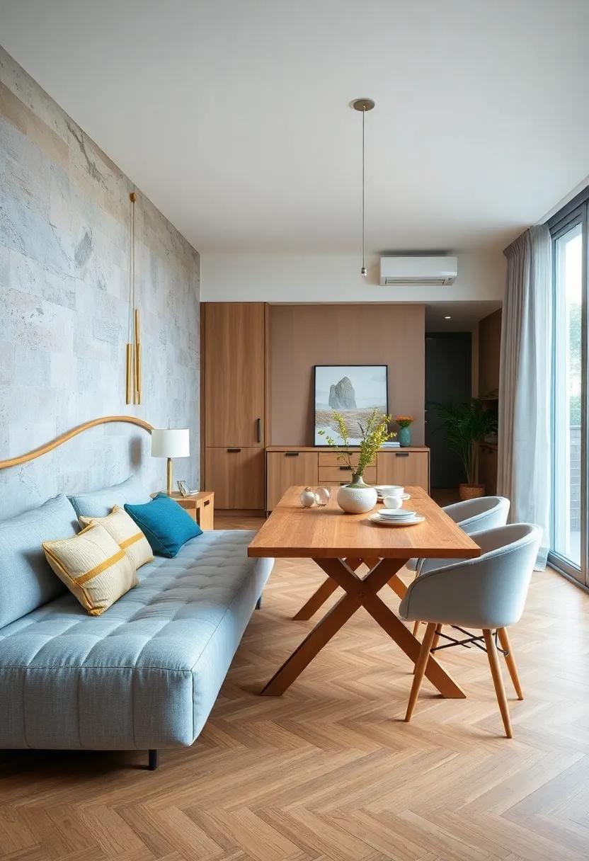 Extendable Dining Table: In small studio apartments, look for a dining table that can shrink or expand based on gatherings or daily needs