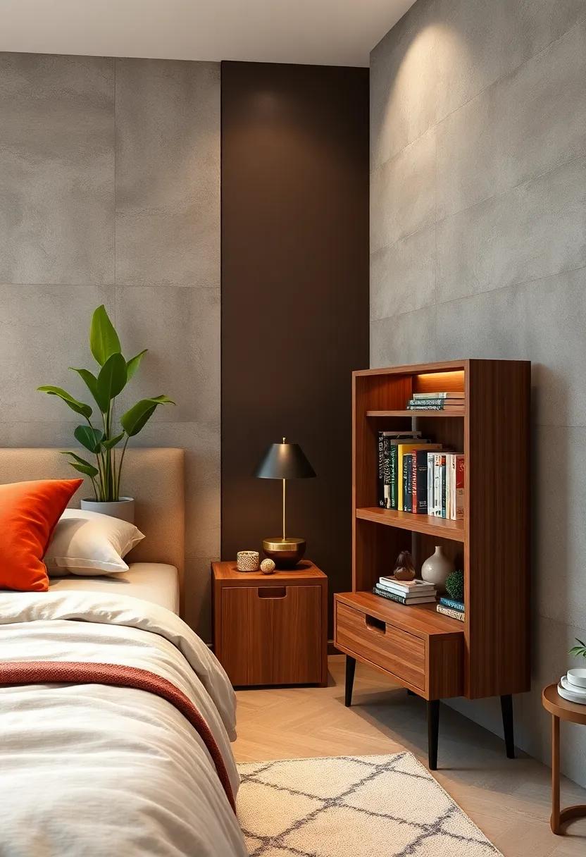 Nightstand with bookshelf: Maximize functionality with a nightstand that includes shelves for books and personal items