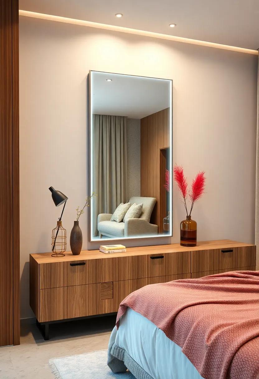 Smart Mirror with Integrated Tech: A mirror that offers functionalities like lighting and Bluetooth speakers while adding style to your space