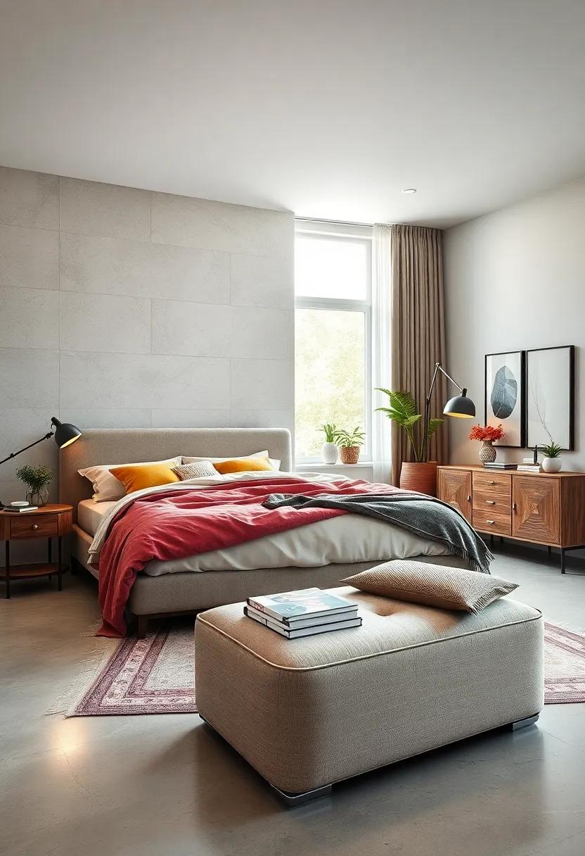 Storage Ottoman: Use this stylish piece for both seating and concealed storage,perfect for stashing away blankets or books