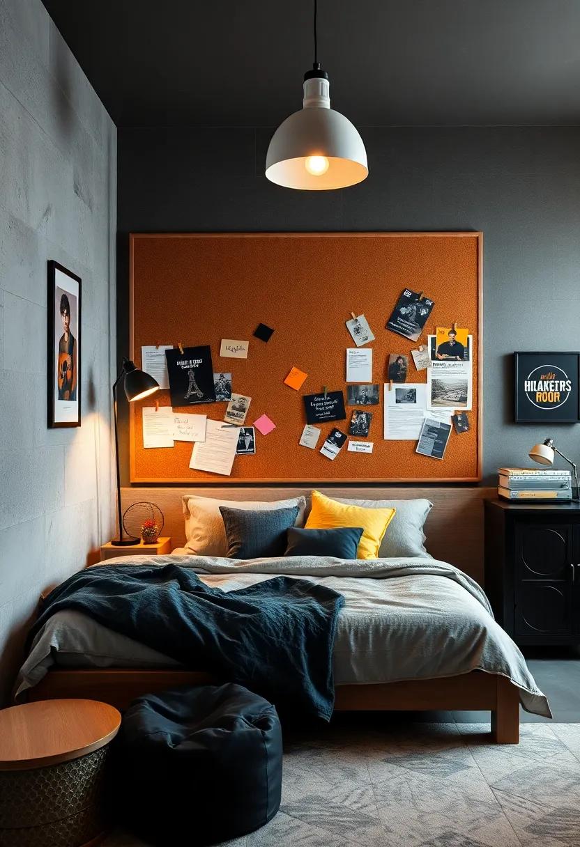 Interactive Corkboard: Set up a corkboard for him to pin up song lyrics,musical inspirations,and personal notes,making it a motivational space