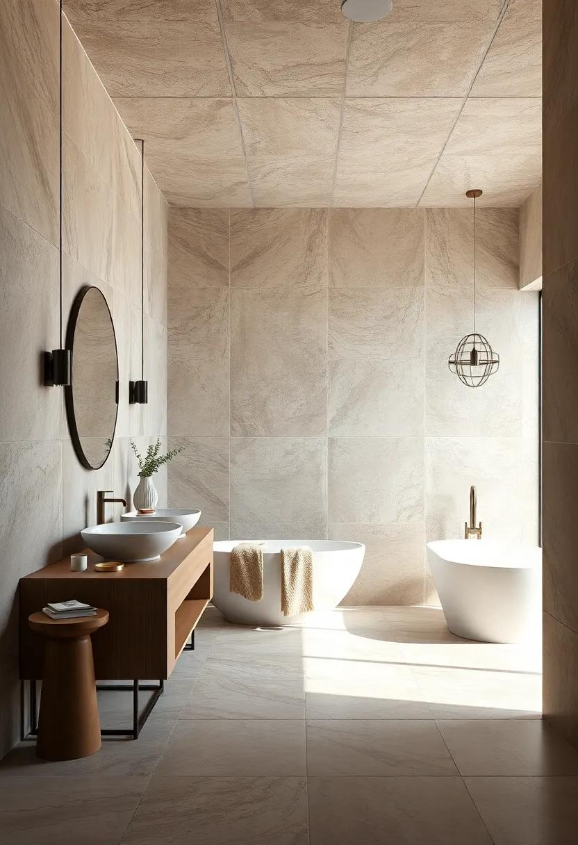 Textured Quartzite: Discover the captivating textures of quartzite walls that add richness and character to your bathroom while remaining durable and stylish