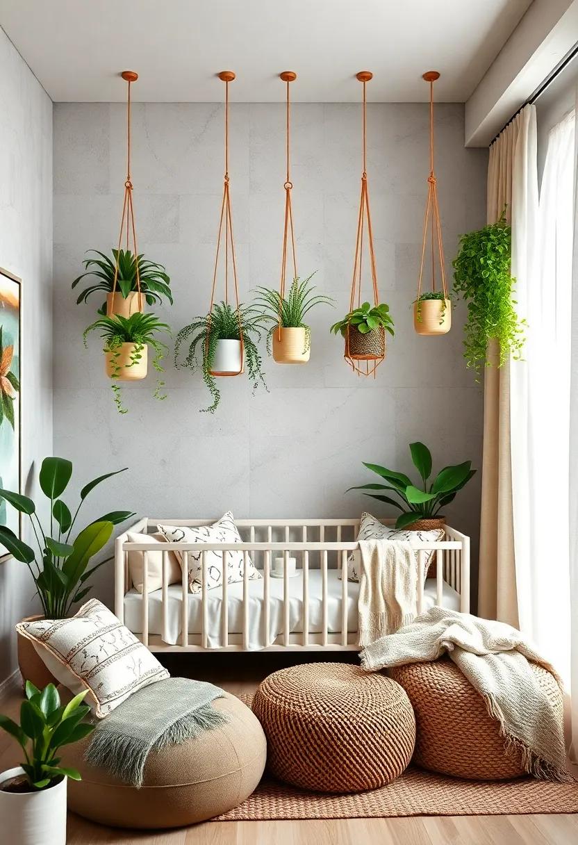 Hanging Planters: Introduce a touch of greenery with hanging planters filled with faux plants for an eye-catching design element