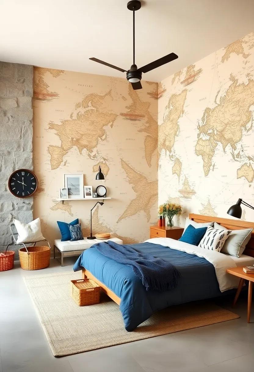 Nautical Map Wallpaper: Install⁤ wallpaper⁢ featuring⁢ vintage nautical charts to ‍spark curiosity and encourage imaginative voyages