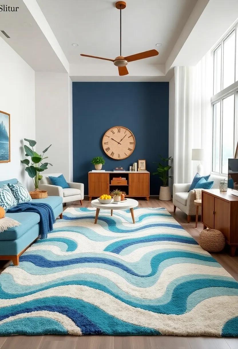 Ocean Inspired Rugs: Select plush area rugs‌ that resemble ocean waves⁢ or sandy⁣ beaches, adding comfort and a playful aesthetic underfoot