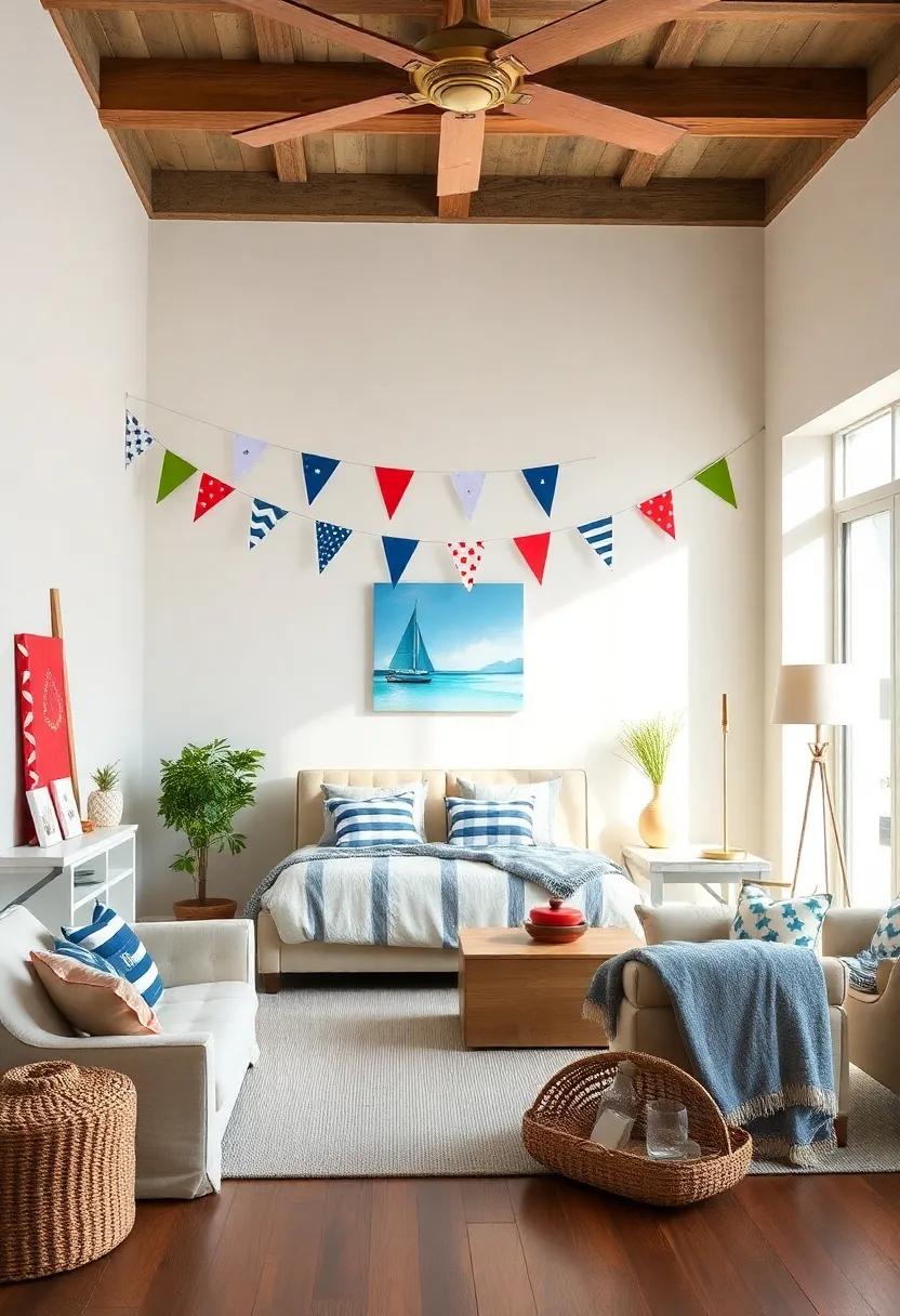 Sailing Flag Bunting: Drape colorful ​sailing flags or bunting around the room for a festive atmosphere⁤ reminiscent of fun days spent at the harbor