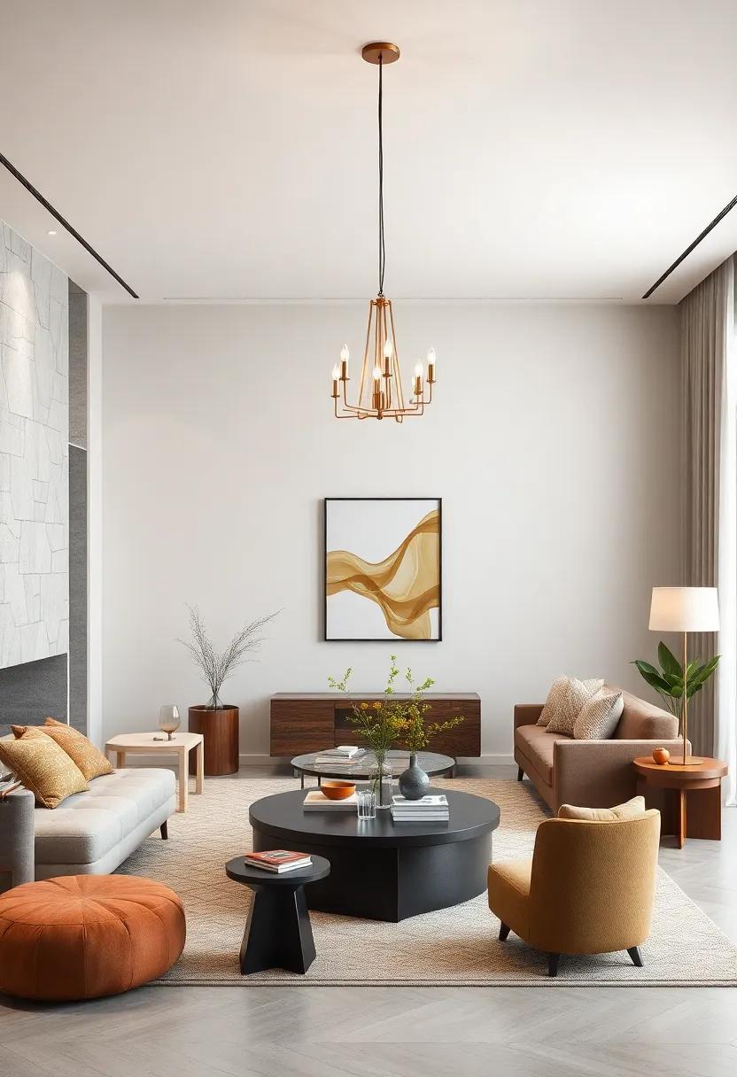 Invest in a minimalist chandelier that adds elegance without overpowering the room's overall design