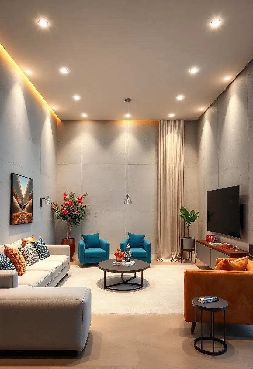 Opt for recessed lighting to seamlessly blend into the architecture while providing warm illumination throughout your home