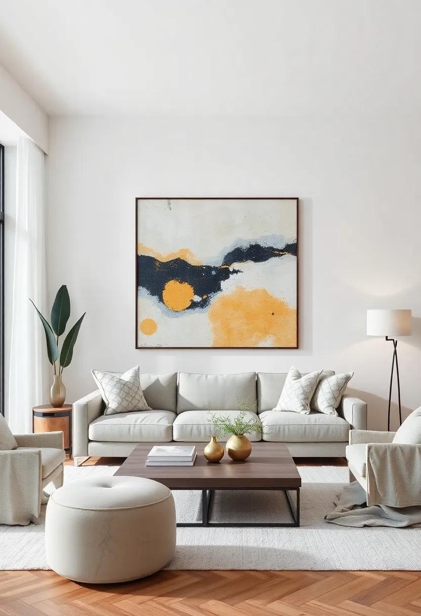 Use Subtle Contrast: select pieces that use contrasting colors or patterns subtly to draw attention without clashing with other decor