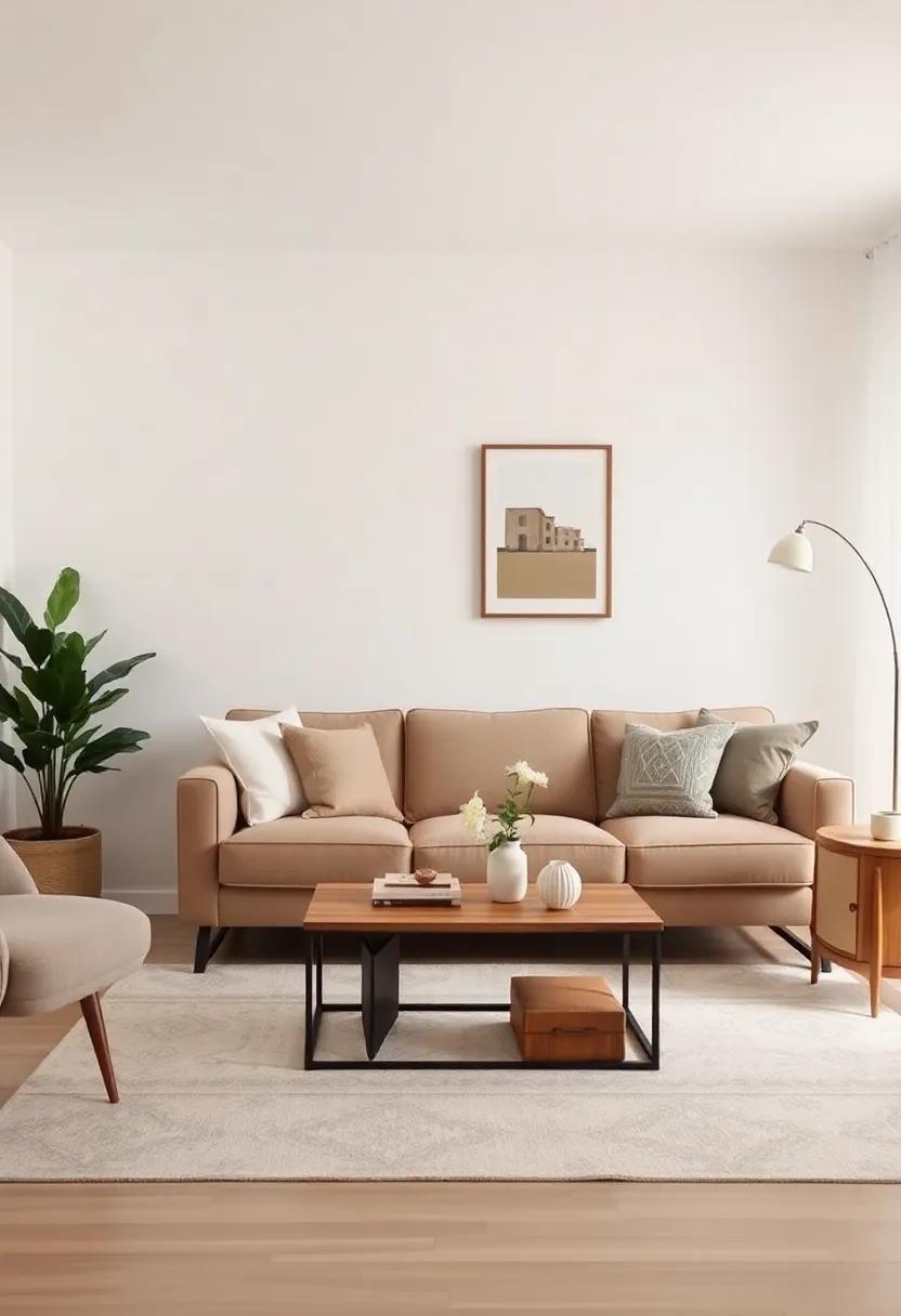 Reviving Vintage Finds: Merging Old and New in a Calm Living Space