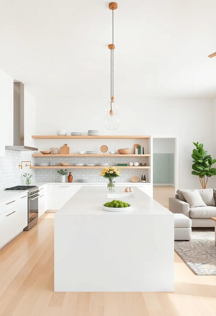 Open shelving: Swap out upper cabinets for open shelving to keep your kitchen light and airy while displaying your favorite dishware and decor
