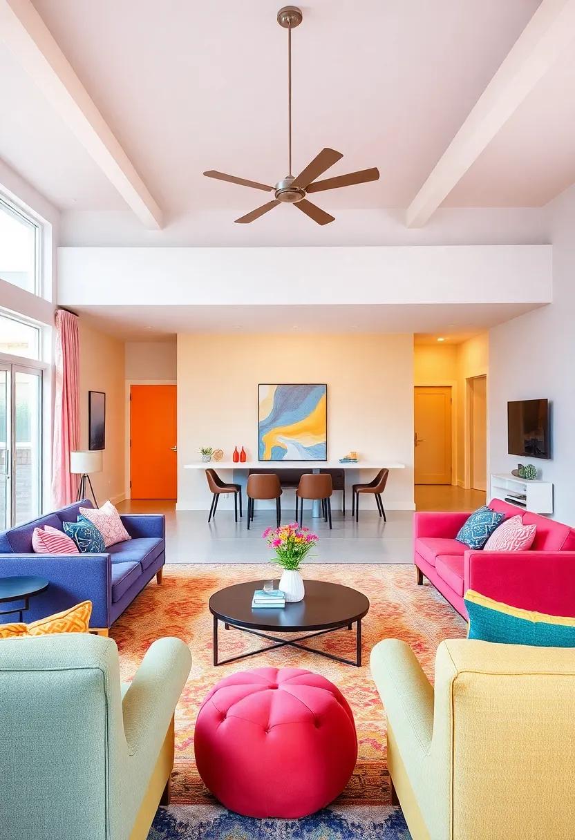 Kid-Friendly Color Ideas: Consider vibrant, durable fabrics for family-friendly furniture that can withstand wear and tear while still looking fabulous