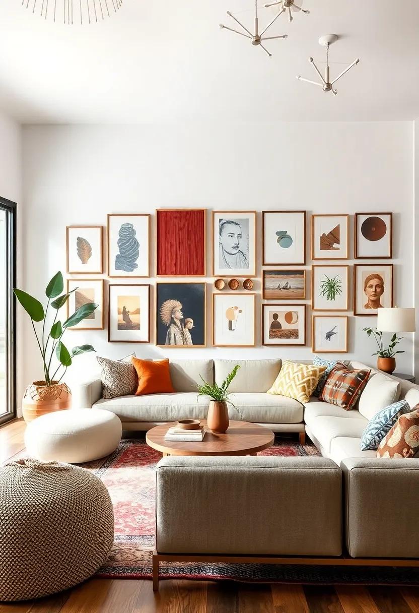 Feature a Gallery Wall: Curate a gallery of framed artwork, textiles, or personal memories ⁢to⁤ create an inspiring visual experience