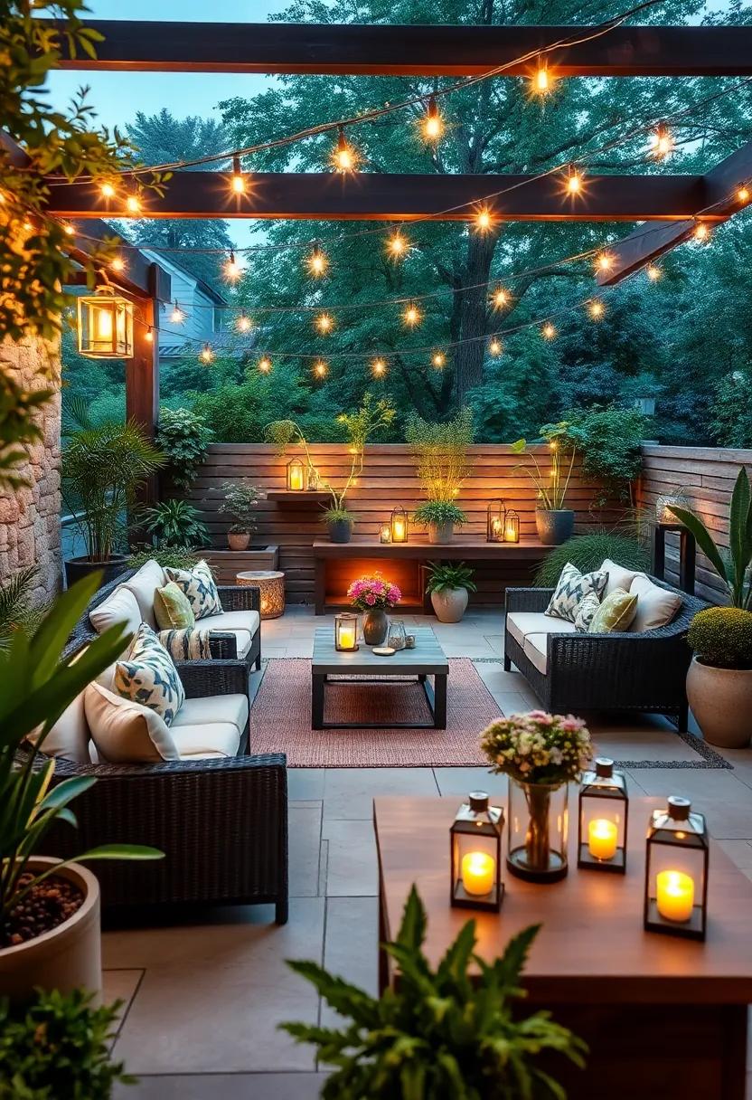 Garden Lighting Magic: Use ambient lighting such as lanterns, string lights, or solar-powered fixtures to create a magical ambiance for evening gatherings