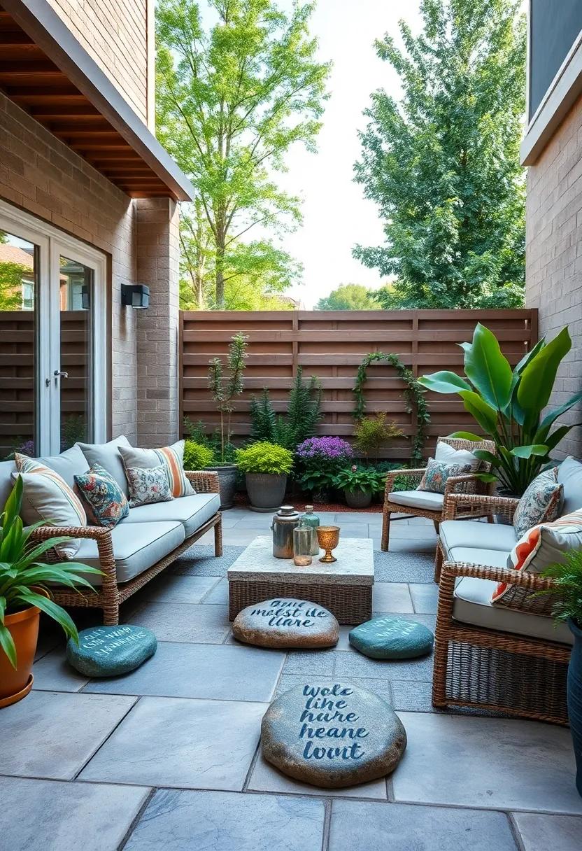 Inspirational Quote Stones: Paint inspirational quotes on stones and scatter them throughout your garden, offering uplifting messages and add a personal touch