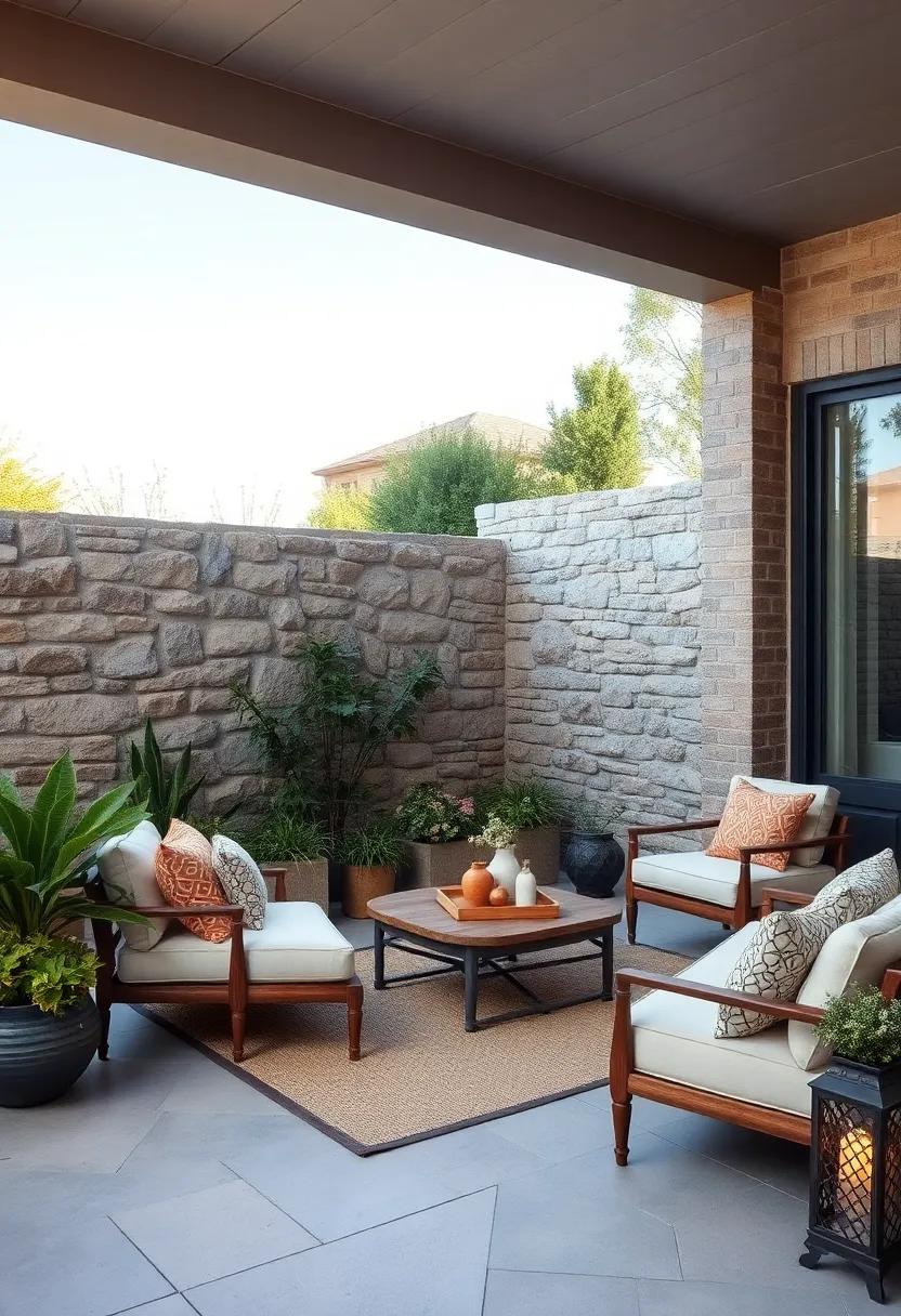 Natural Stone Wall: Construct a natural stone wall as a stunning backdrop for your garden,creating privacy and an earthy texture to complement your greenery