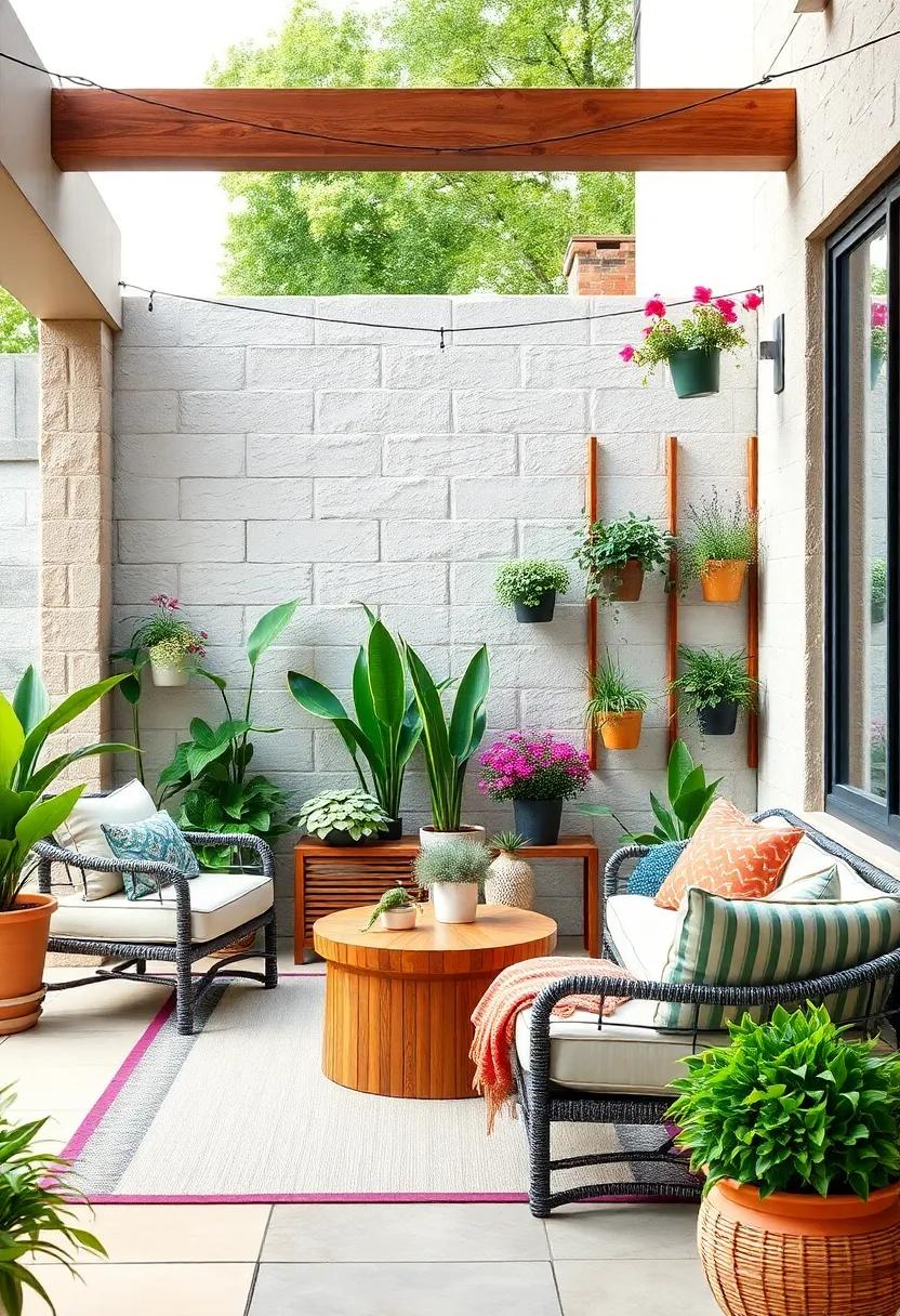 Playful Vertical Planters: Use DIY vertical planters made from repurposed materials for a creative way to showcase your favorite plants while saving ground space