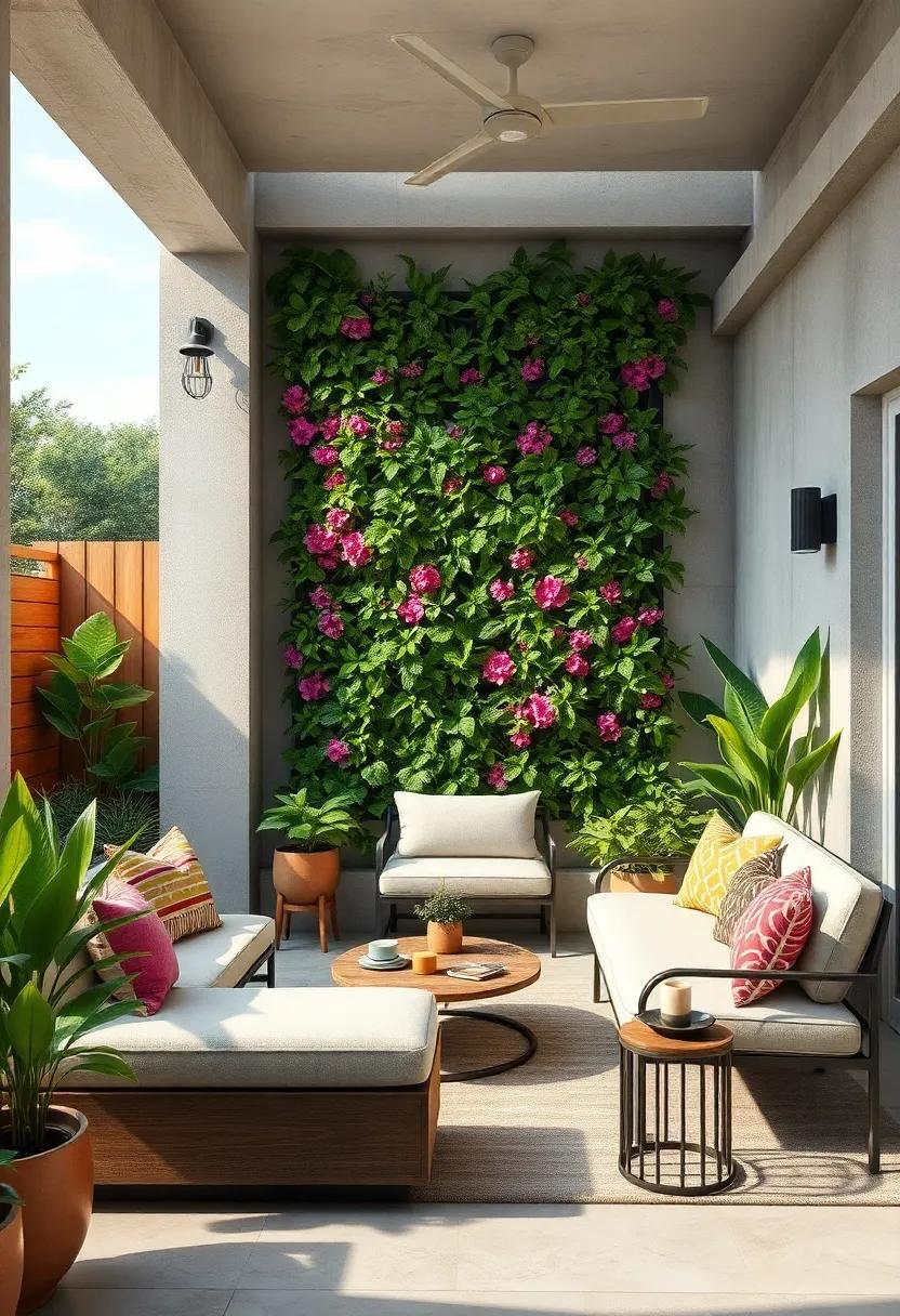 Vertical Garden wonders: Maximize space and bring nature closer with a vertical garden filled with vibrant flowers, herbs, or succulents cascading down your walls
