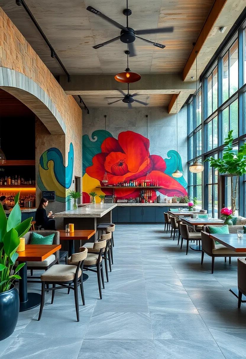 Artistic Impressions: Featuring‍ vibrant murals and unique sculptures, this bar encourages creativity and conversation, making every dining experience a work of art