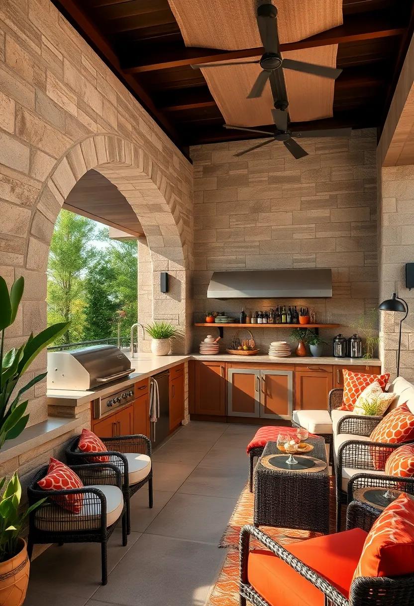 Culinary Oasis: Featuring a built-in grill‍ and prep⁤ area, this outdoor kitchen bar allows ‌you to whip up delicious meals while entertaining guests in ‍an outdoor haven