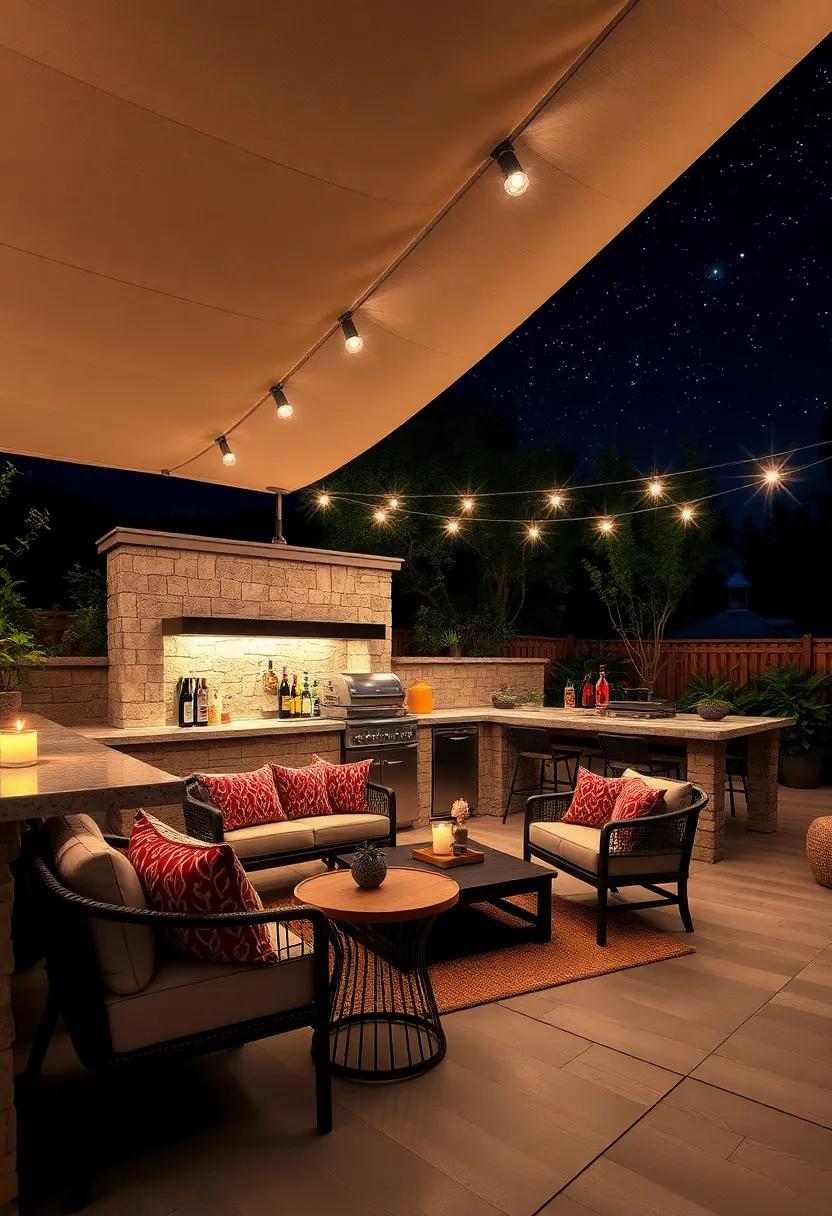 Under the Stars: ⁤A retractable awning​ and ambient lighting transform ‌this outdoor bar into a ⁤magical setting for nighttime festivities, perfect for stargazing and sipping cocktails