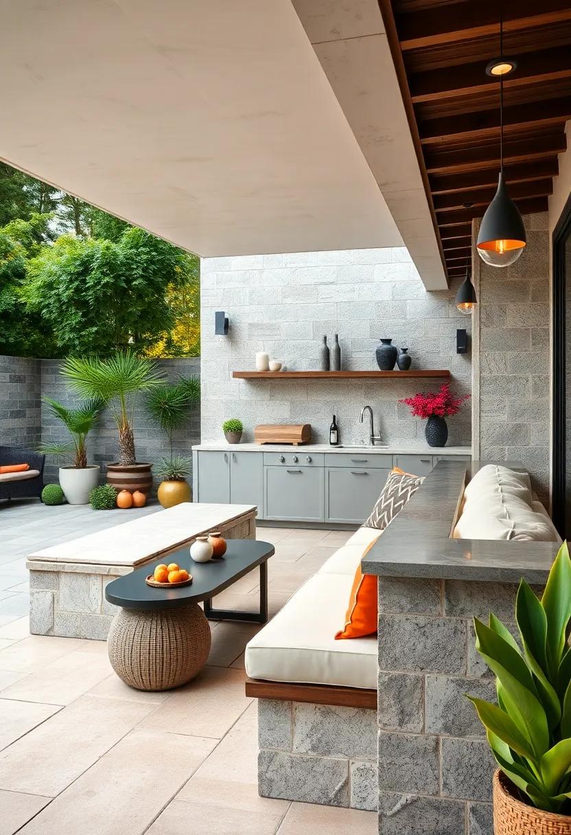 Comfortable Seating: Opt for cushioned seating with weatherproof fabrics to enhance comfort during long outdoor gatherings