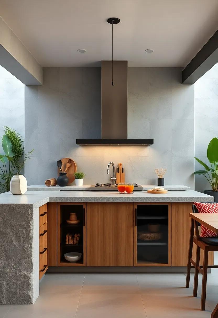 capsules for Utensils: Design hidden compartments to store utensils and accessories within the countertop for easy access and a clean workspace