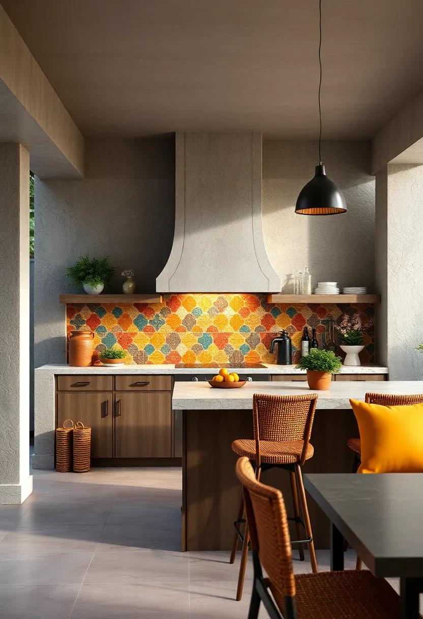 Colorful Tile Patterns: Incorporate vibrant tiles to create a fun, personalized backsplash that showcases your style while providing protection