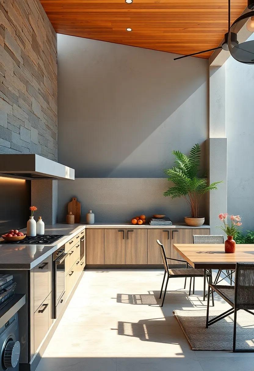 Fold-Down Kitchen Gates: Incorporate fold-down sections that expand your workspace when needed and tuck away for a streamlined look when not in use