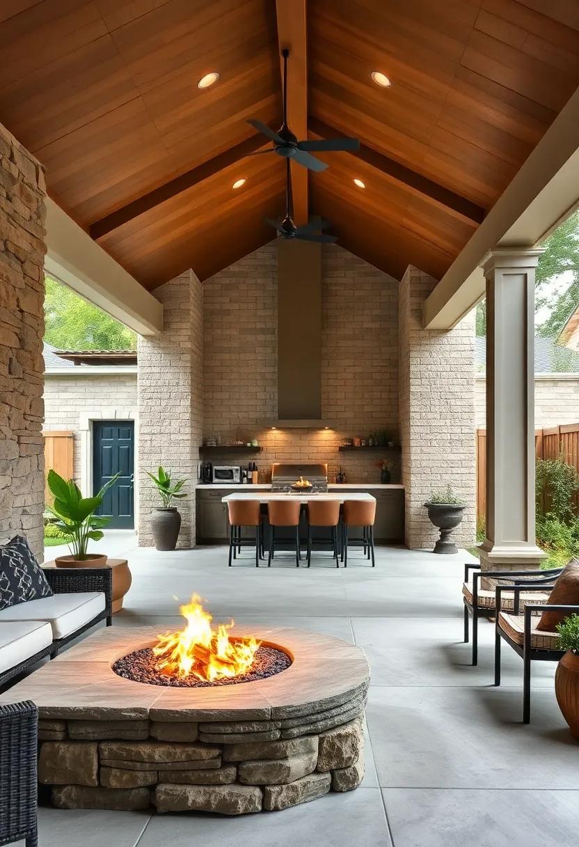 Fire Pit Feature: add a built-in fire pit for toasting marshmallows or simply creating a cozy gathering spot under the stars
