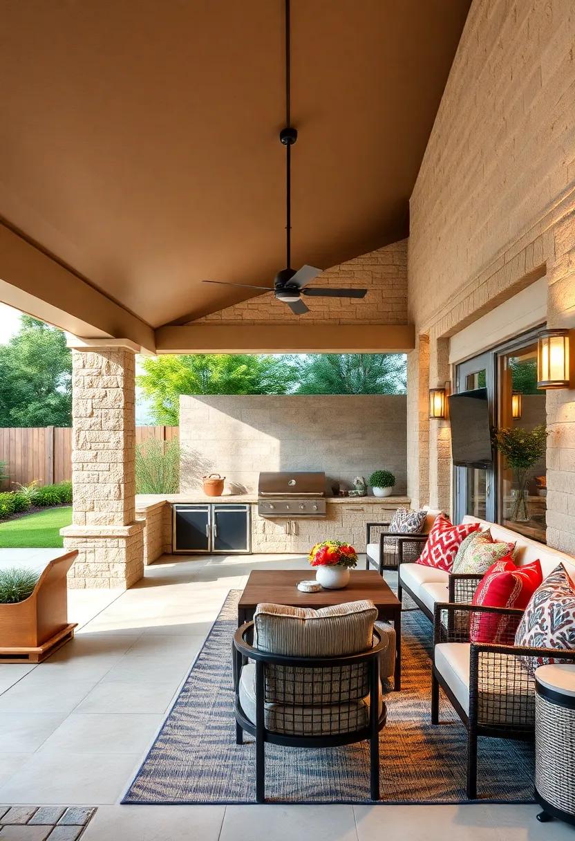 Integrated Sound System: Set the mood by ensuring your outdoor kitchen has an integrated sound system for playing your favorite tunes