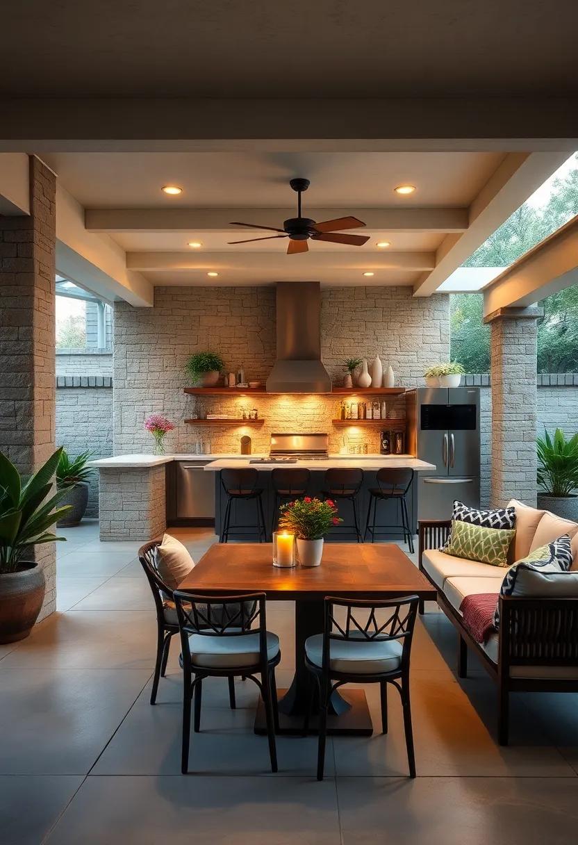 Outdoor Bar: Create a versatile bar space with stools that invite guests to relax while enjoying a drink