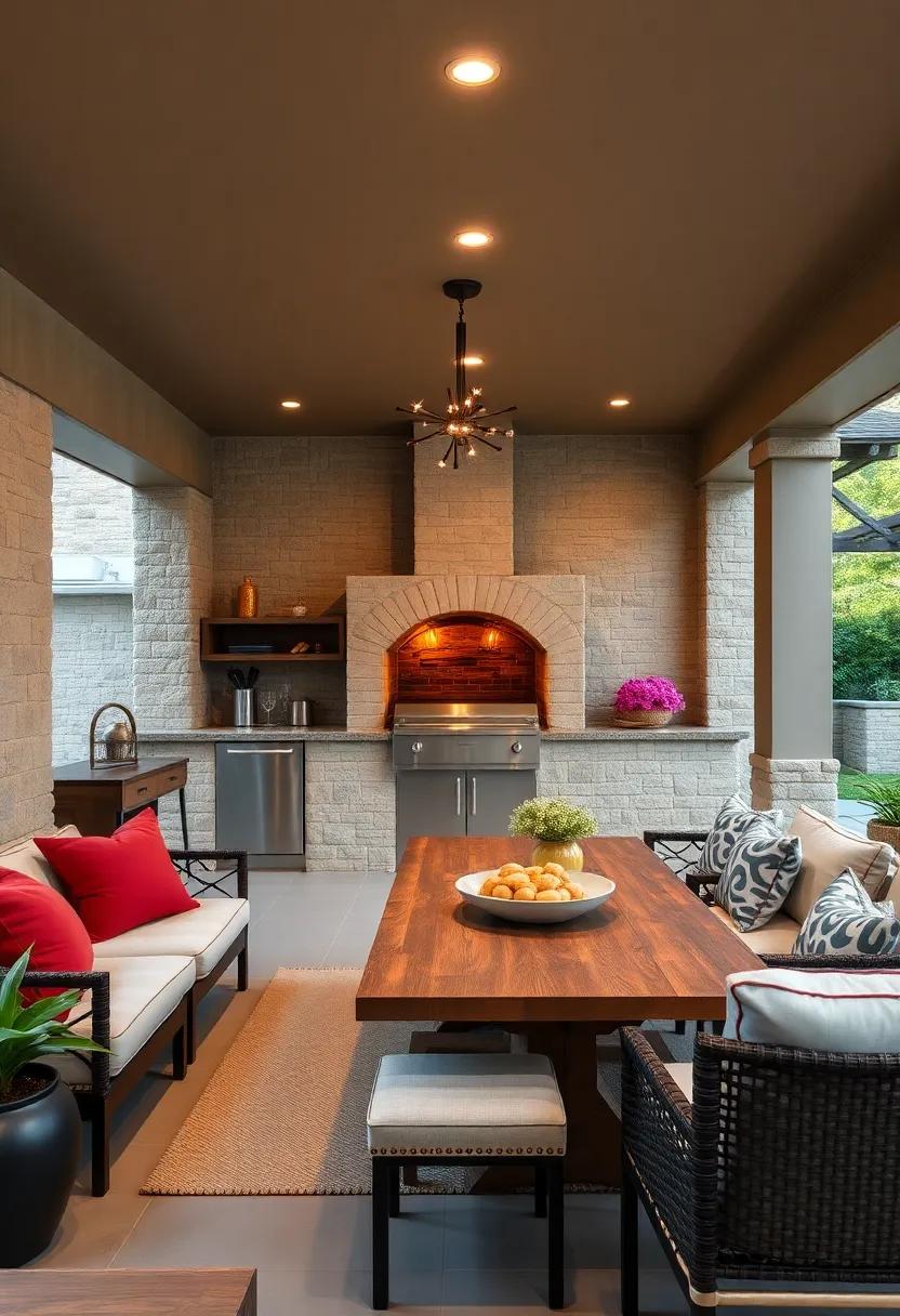 Outdoor Pizza Oven: Offer guests a unique dining experience with an outdoor pizza oven that allows for culinary creativity