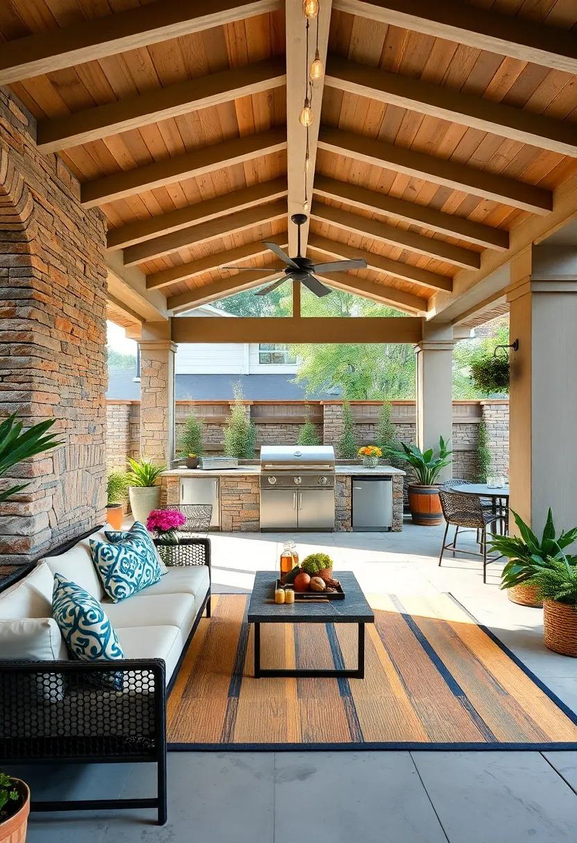 Smart Technology: Implement smart features, like temperature-controlled grills and lighting systems, for modern convenience