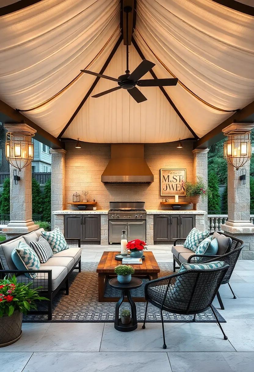 Incorporating ‌Lighting to Enchant Your Outdoor Kitchen Gazebo Space