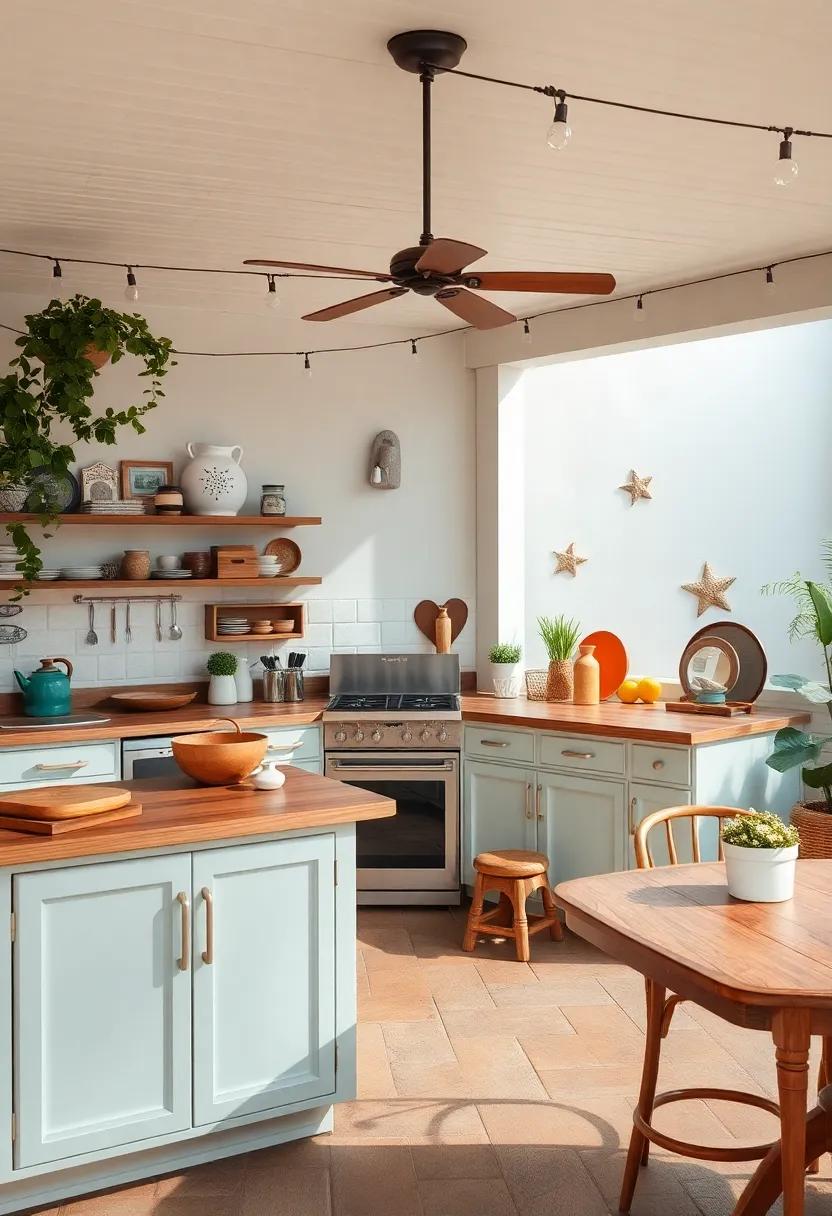 Vintage Vibes: An eclectic outdoor​ kitchen‍ with​ a⁣ retro island and charming knick-knacks, perfect for nostalgic gatherings⁢ with friends
