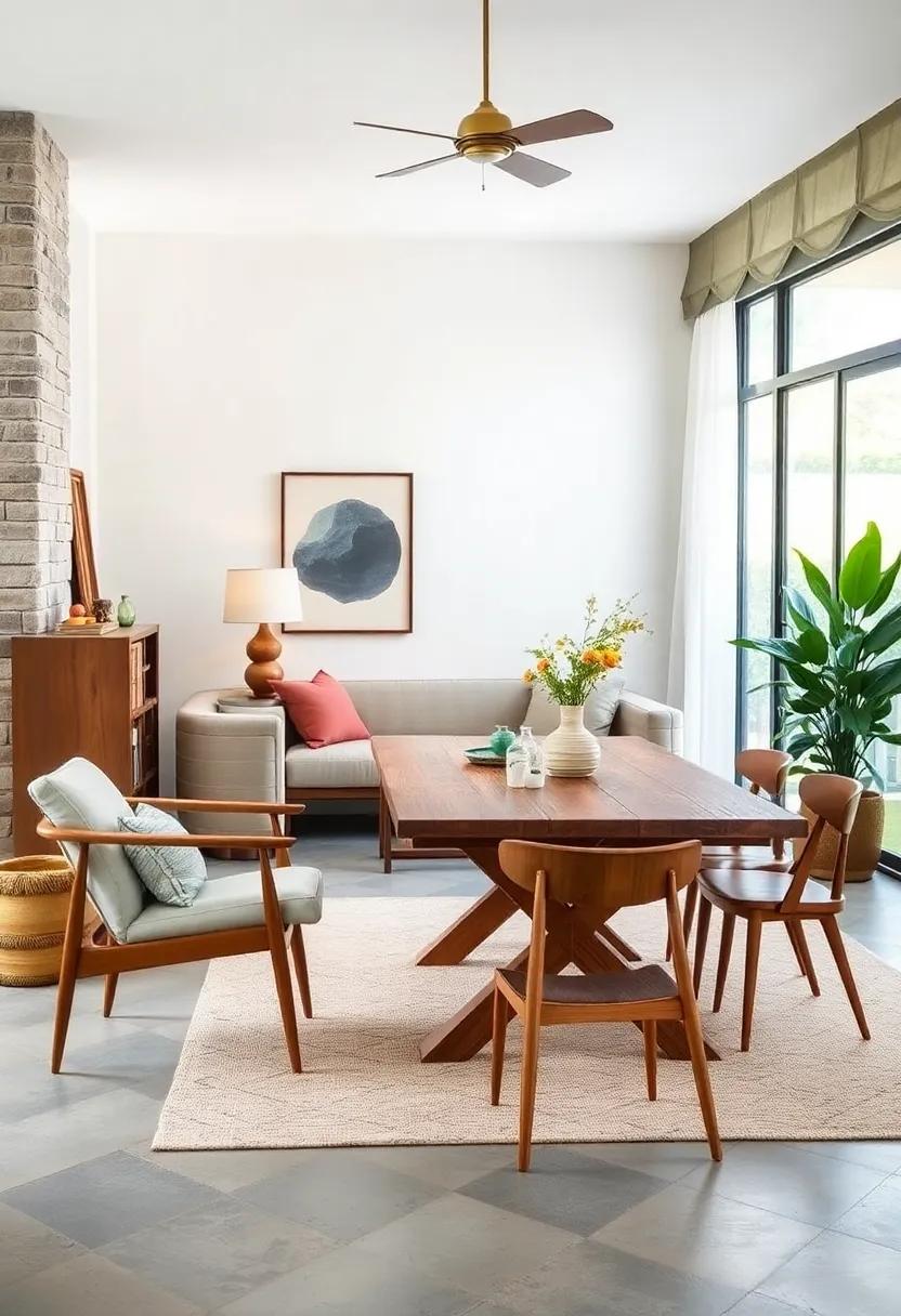 Mix and Match Furniture Styles: ‌Combine a mid-century​ modern chair with a‌ rustic farmhouse table to create an intriguing visual dynamic