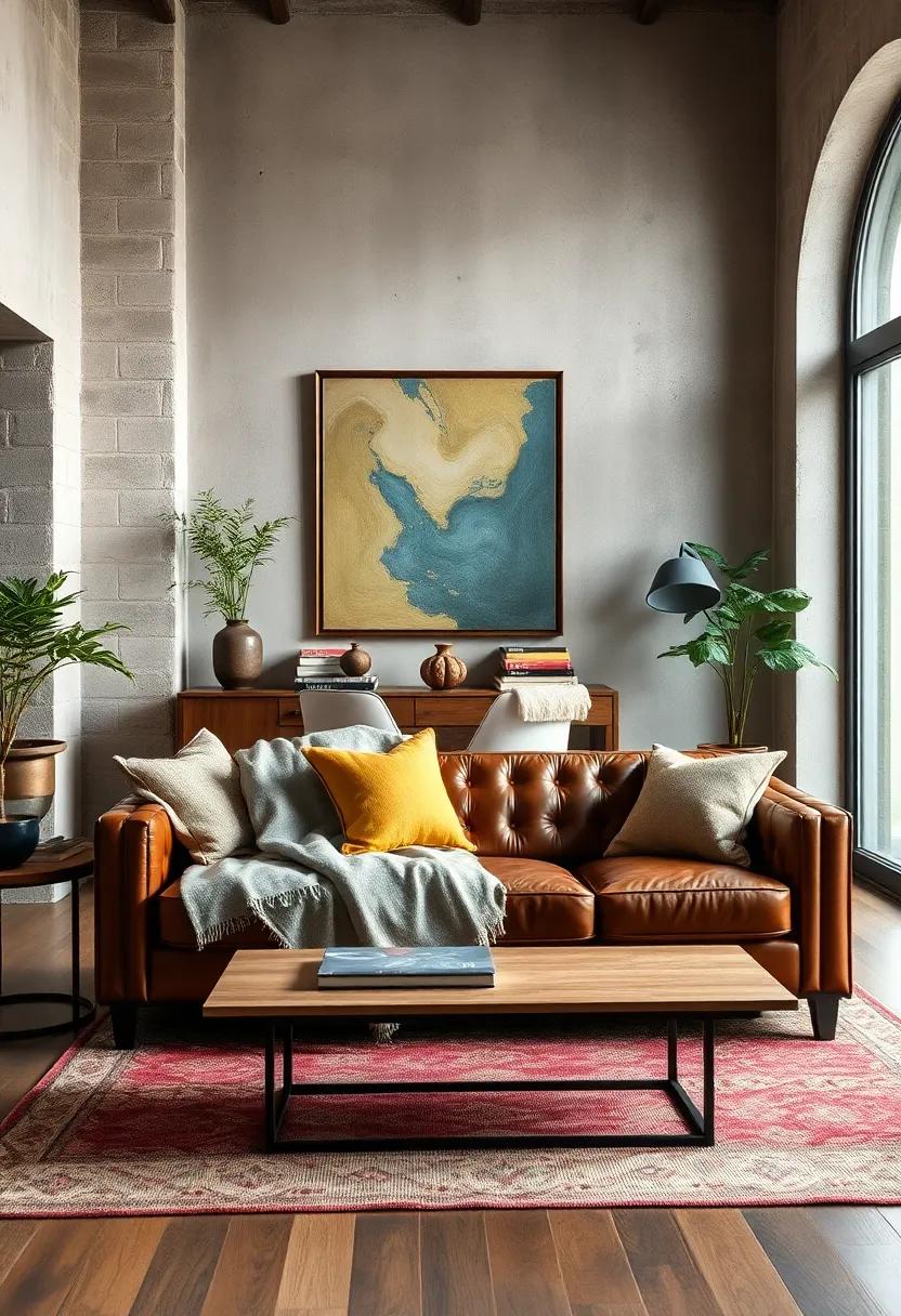 Layer Textures: Incorporate a vintage velvet throw over a sleek contemporary ⁣leather sofa for a cozy yet​ sophisticated look