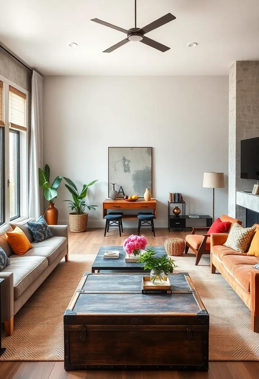 Create a Focal Point:⁤ Use a large⁢ vintage⁢ rug as ⁣the centerpiece of‍ a ⁤modern room to ground ⁤the space and add character