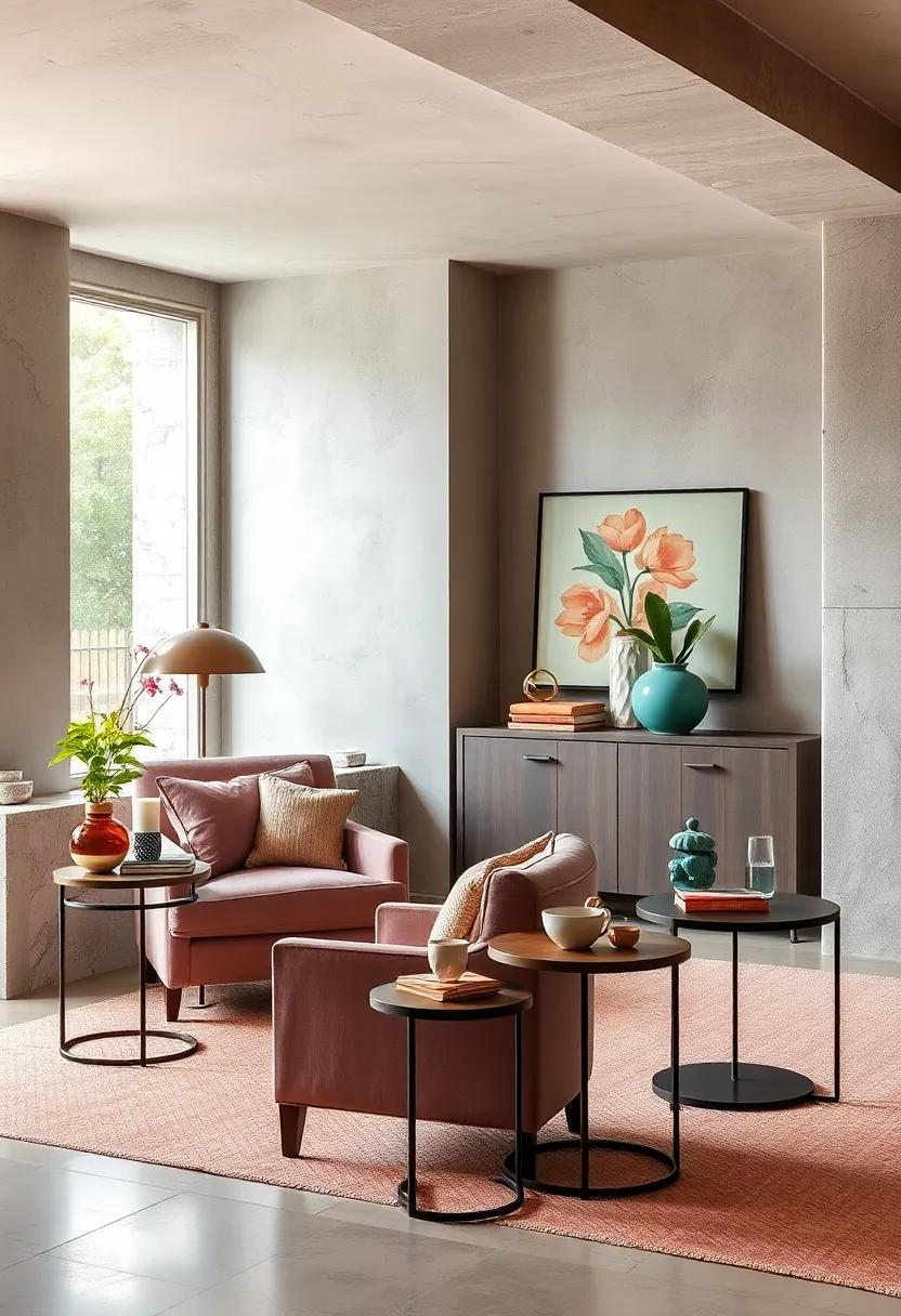 Play with Scale: ​Position a large vintage armchair next ‍to minimalist contemporary side tables for an interesting scale contrast