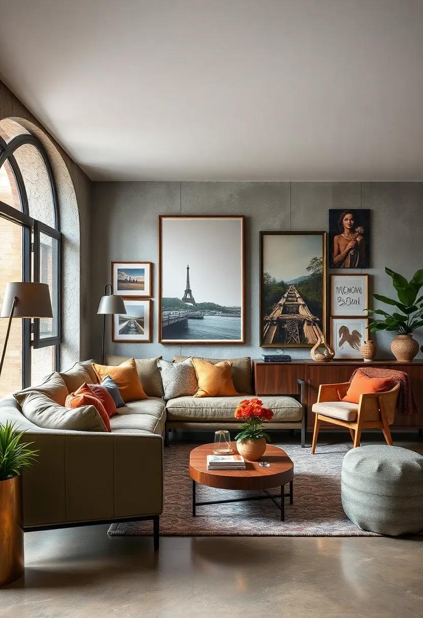 Blend Art Styles: Arrange contemporary art pieces alongside vintage ‍framed photographs for a​ dynamic visual narrative