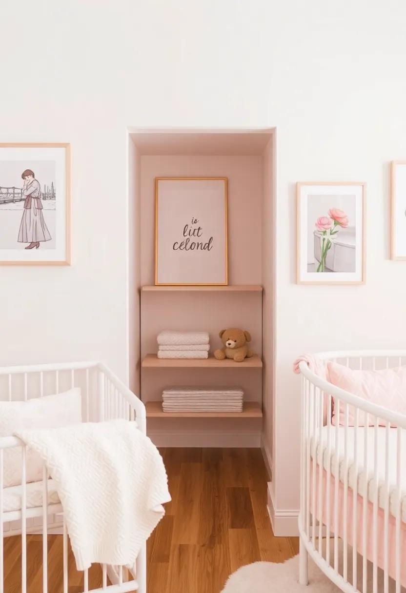 Curating a Gallery Wall: Art and Photos in a Pastel Wonderland