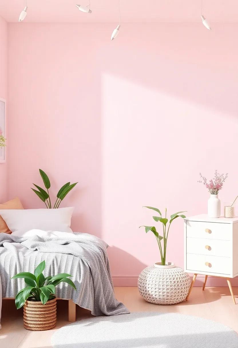 Incorporating Nature: Pastel Plants and Flowers for a Serene Touch