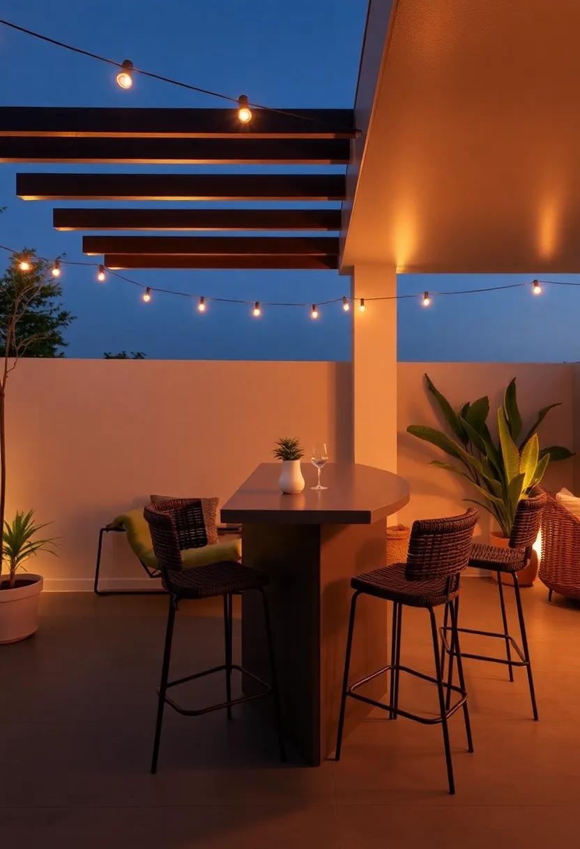 Elevate Your Patio Atmosphere With Stylish Bar Stools and ambient Lighting
