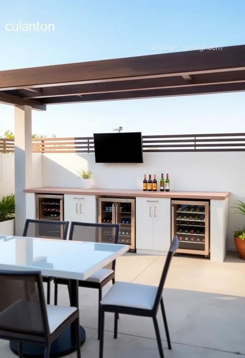 Chic Patio Bar Designs That Elevate Outdoor Spaces with Built-In Wine Coolers