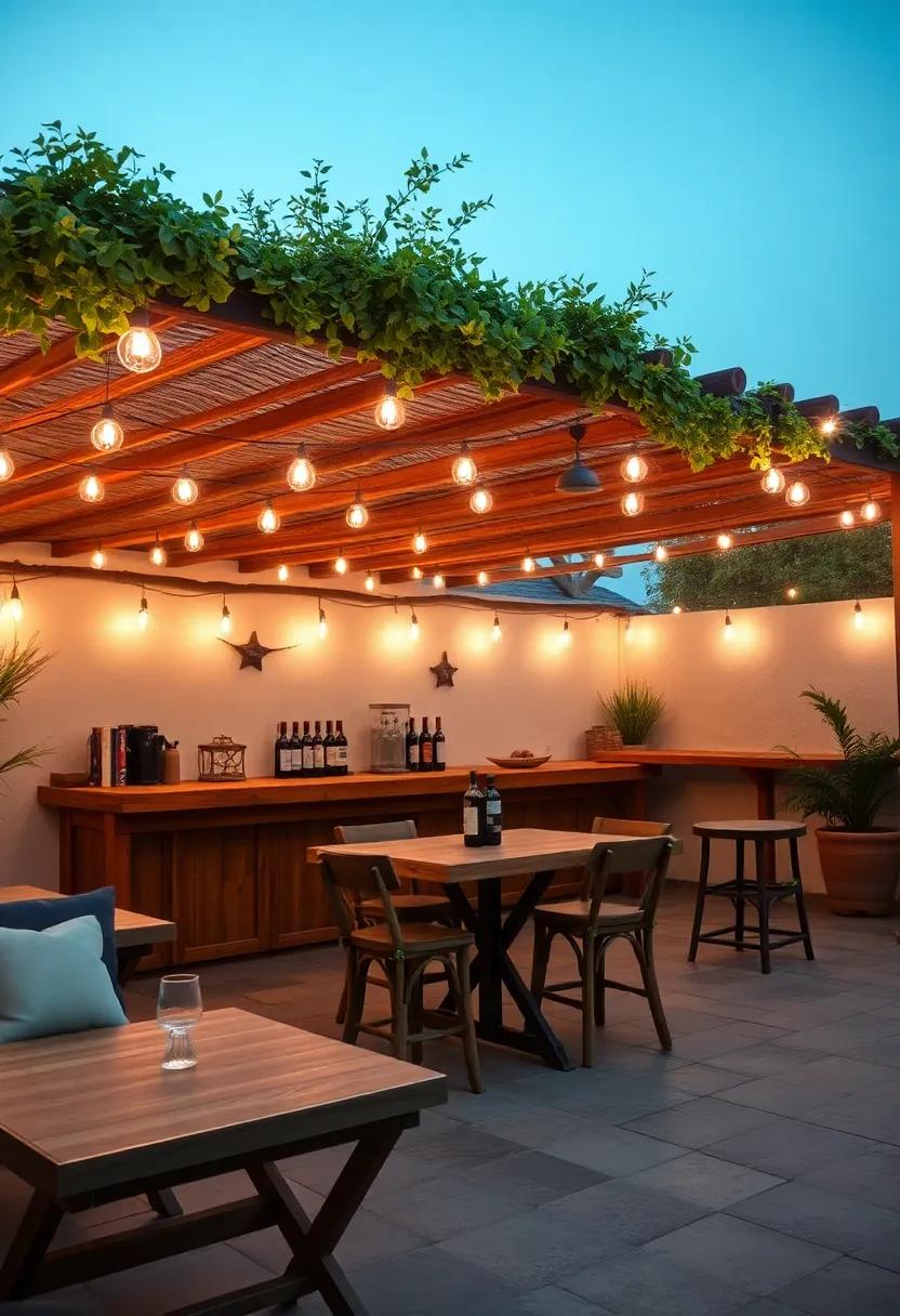 Vintage Inspirations: Rustic Patio Bar Styling with Old-World Charm